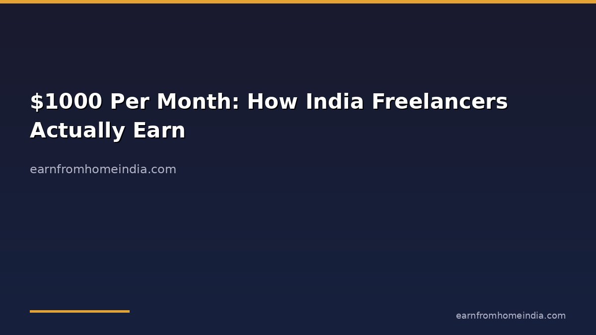 $1000 Per Month: How India Freelancers Actually Earn
