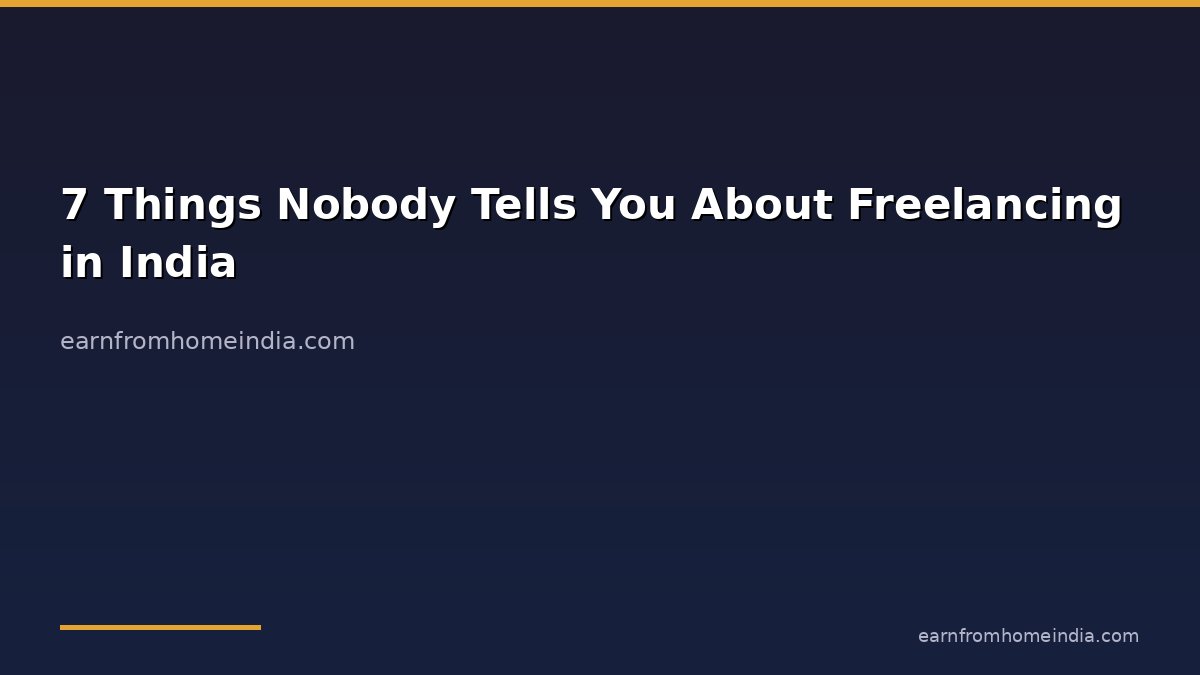 7 Things Nobody Tells You About Freelancing in India
