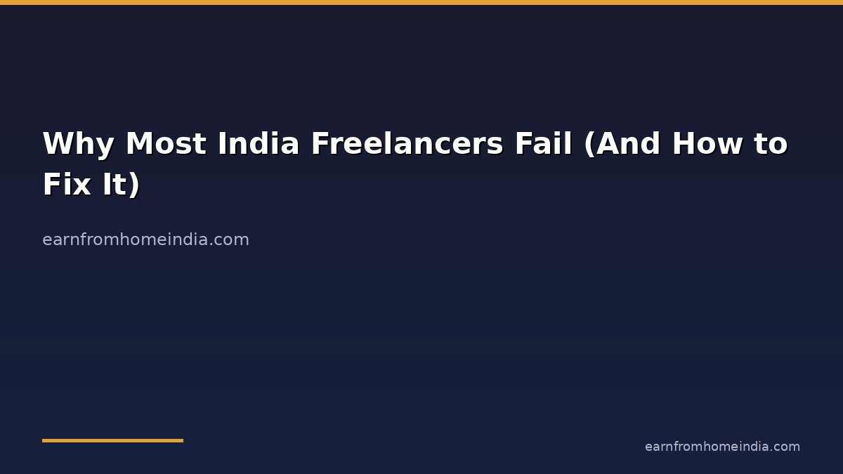 Why Most India Freelancers Fail (And How to Fix It)